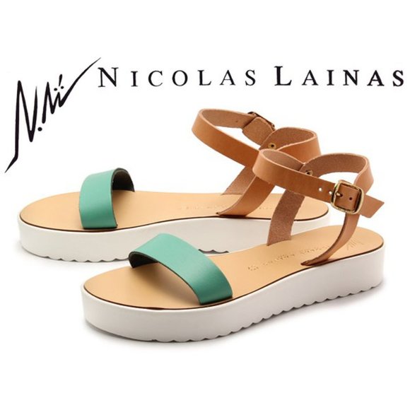 Nicolas Lainas Shoes - Greek Leather Platform Sandals Nicolas Lainas Size 6 EU 36